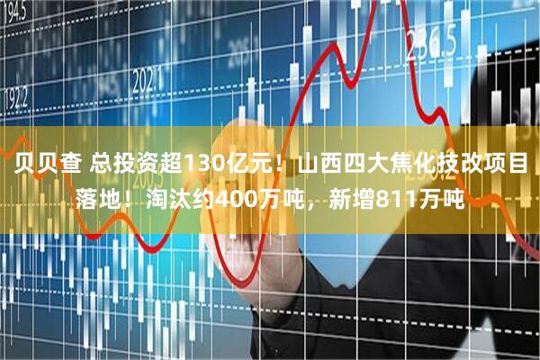 贝贝查 总投资超130亿元！山西四大焦化技改项目落地！淘汰约400万吨，新增811万吨